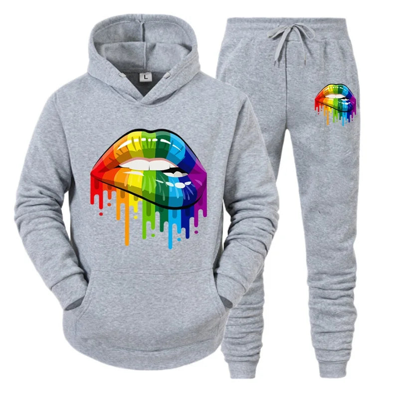 2-Delige Jogger Set lichtgrijs