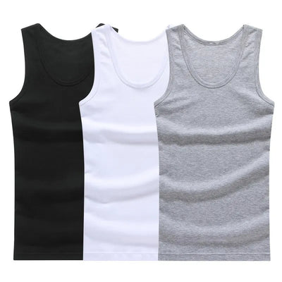 Trendy Mouwloze Onderhemden – 3-Pack Sportshirts