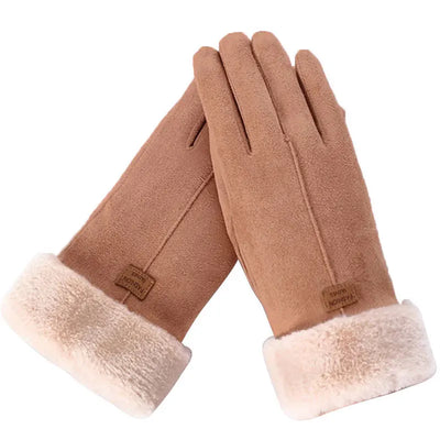 Knusse Winterhandschoenen kleur Bruin