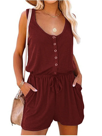 Dames Jumpsuit –  Losvallend met Tailleband & Wijde Pijpen