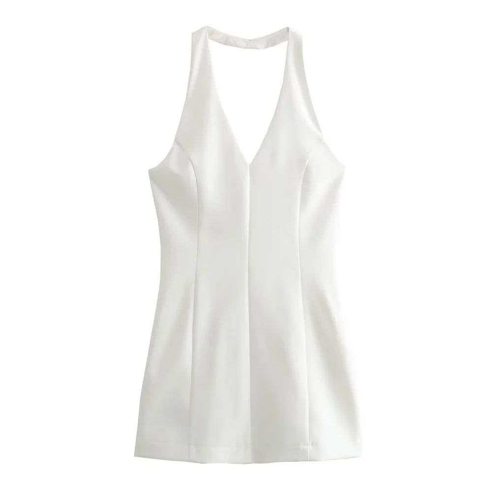 Moderne Muze Halterjurk – Elegante Zomer-Midi