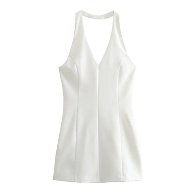 Moderne Muze Halterjurk – Elegante Zomer-Midi