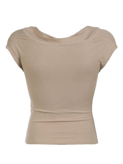 Stijlvolle Off-Shoulder met Kapmouw – Elegantie met een Moderne Twist