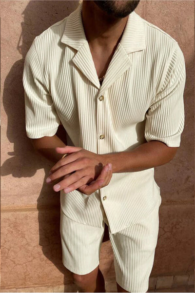 Heren Corduroy Zomerset – Shirt & Korte Broek