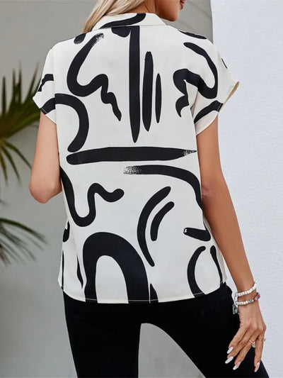 Elegante Print Top – Zomerse Relaxte Pasvorm