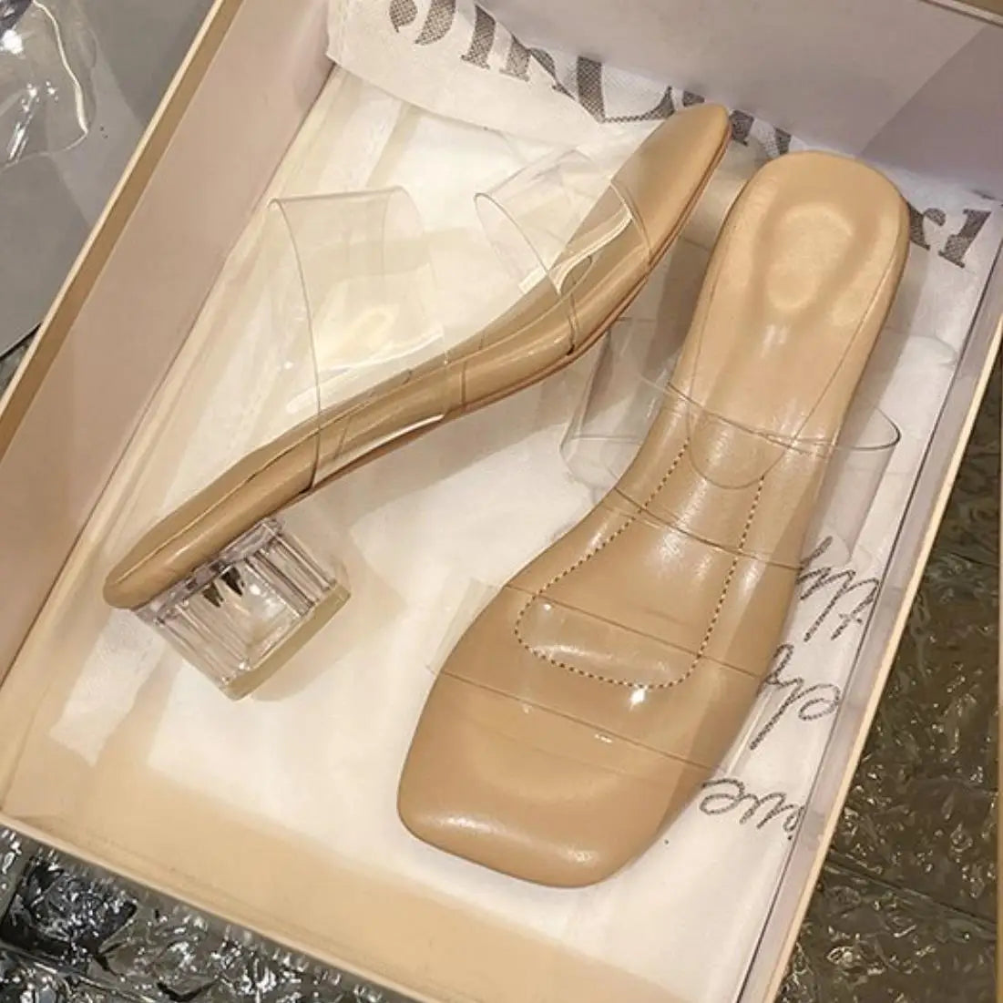 Elegante Open Teen Pumps – Transparante Hakken & Stijlvolle Pasvorm