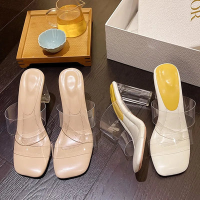 Elegante Open Teen Pumps – Transparante Hakken & Stijlvolle Pasvorm
