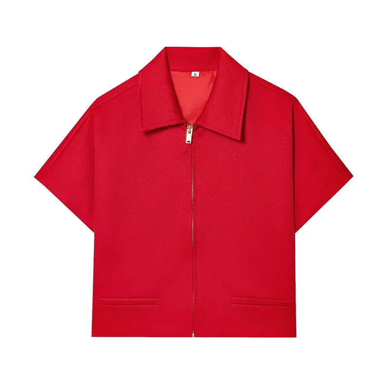 Chique Kort Jasje – Ritsdetail & Trendy Pasvorm