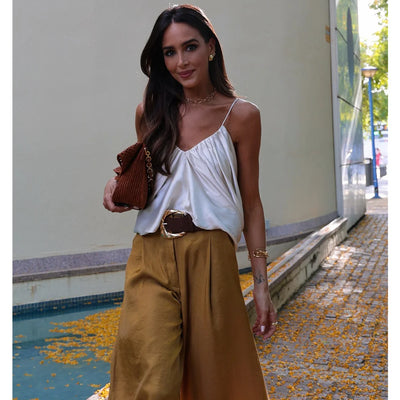 Effen Wide-Leg Broek – Trendy & Verfijnd