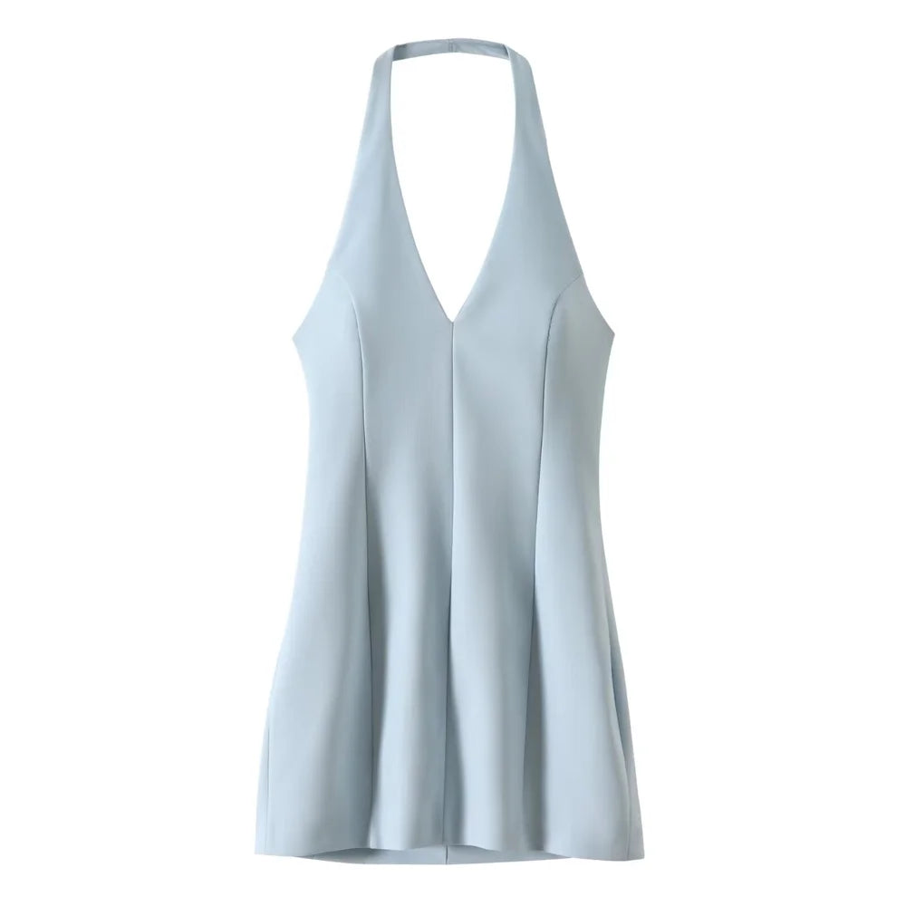 Moderne Muze Halterjurk – Elegante Zomer-Midi