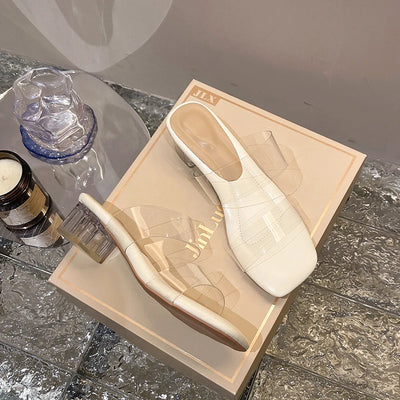 Elegante Open Teen Pumps – Transparante Hakken & Stijlvolle Pasvorm