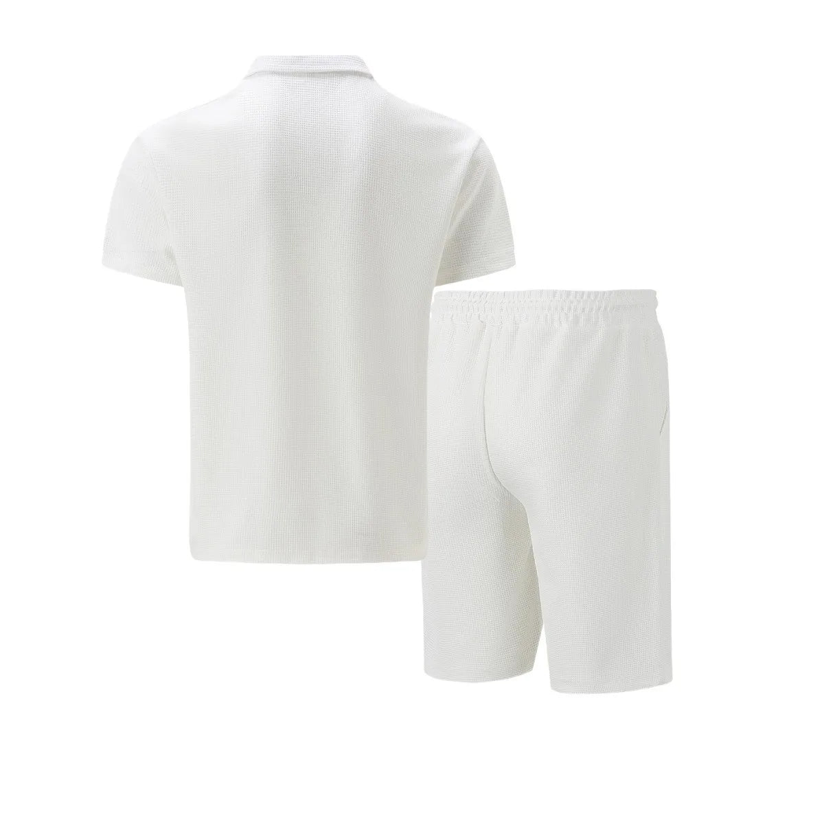 Heren Zomer Set – Korte Mouwen Pak met Rits & Shorts