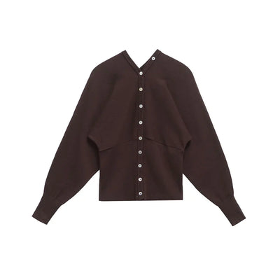 Strakke Gebreide V-Hals Cardigan – Minimalistisch Design, Tijdloze Uitstraling