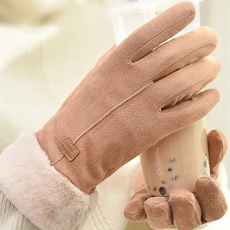 Knusse Winterhandschoenen kleur Bruin