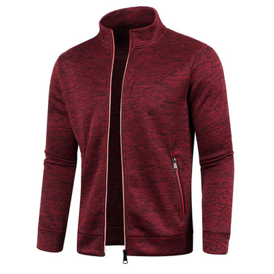 Heren Sweatshirt met Rits rood
