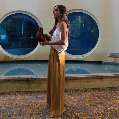 Effen Wide-Leg Broek – Trendy & Verfijnd