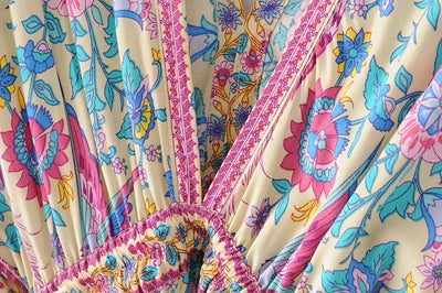 Moderne Boho V-hals Jurk – Strandchique Stijl