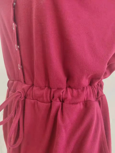 Dames Jumpsuit –  Losvallend met Tailleband & Wijde Pijpen