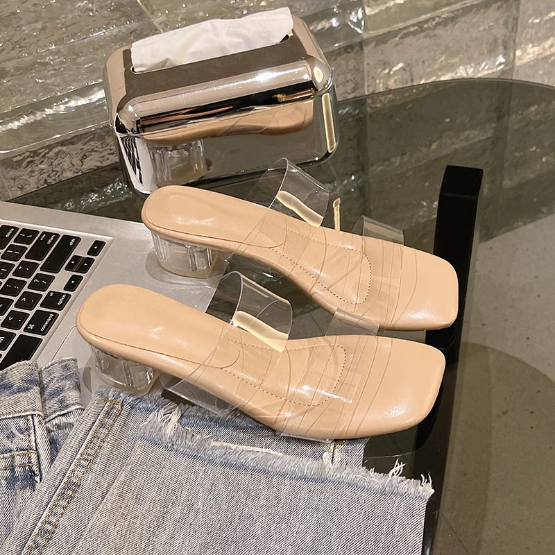 Elegante Open Teen Pumps – Transparante Hakken & Stijlvolle Pasvorm