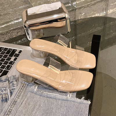 Elegante Open Teen Pumps – Transparante Hakken & Stijlvolle Pasvorm