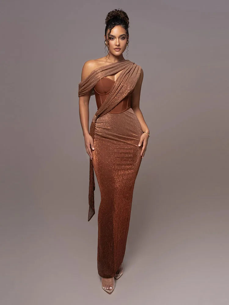 Glitter Avondjurk met Corset
