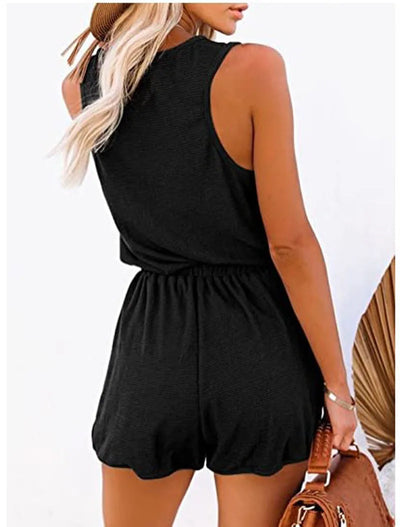 Dames Jumpsuit –  Losvallend met Tailleband & Wijde Pijpen