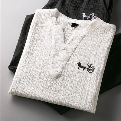 Casual Heren Tweedelig Set – Zomerse Mode Losse Pasvorm
