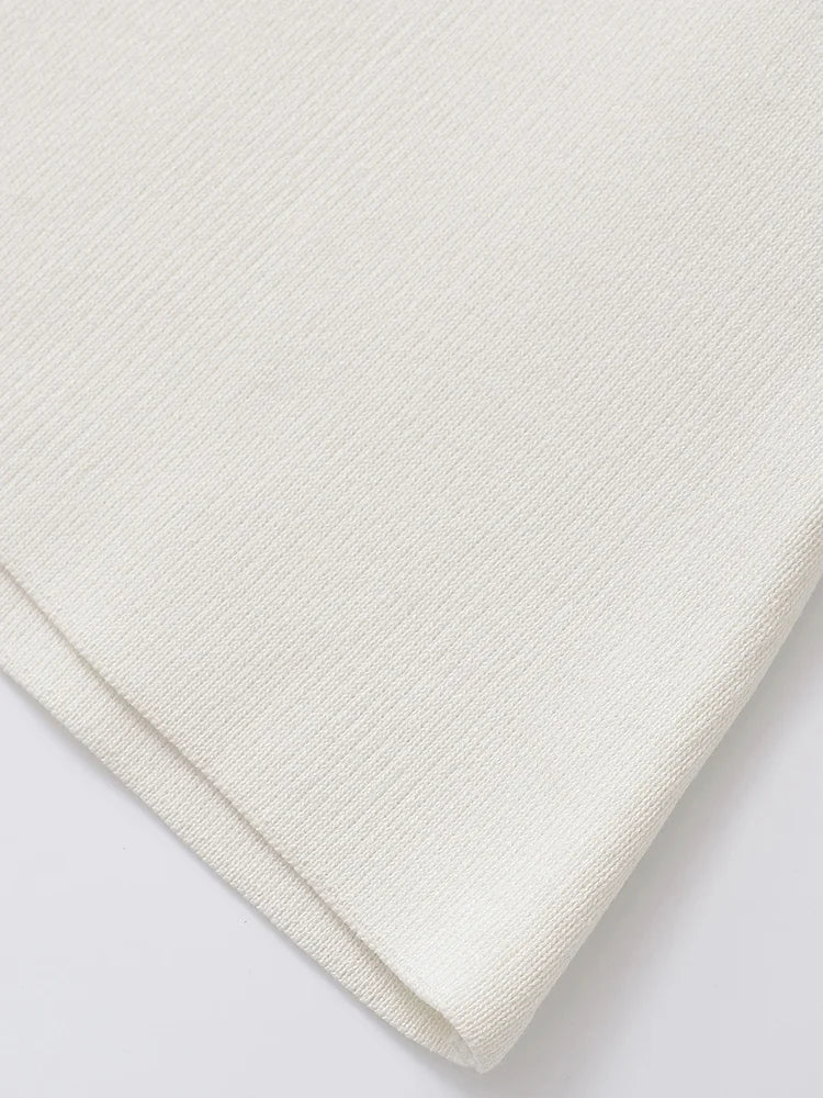 Alledaagse Elegant – Effen Gebreid Shirt met Trendy V-Hals