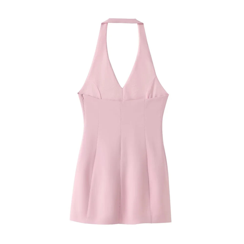 Moderne Muze Halterjurk – Elegante Zomer-Midi