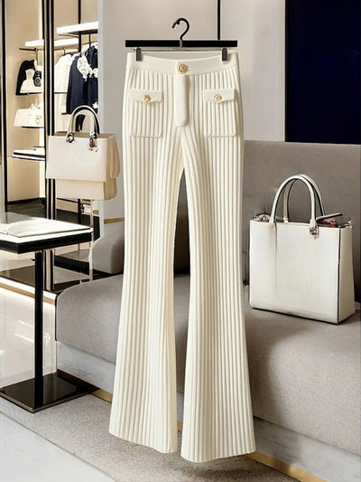 Slim Fit Uitlopende Broek – Chique Streetwear