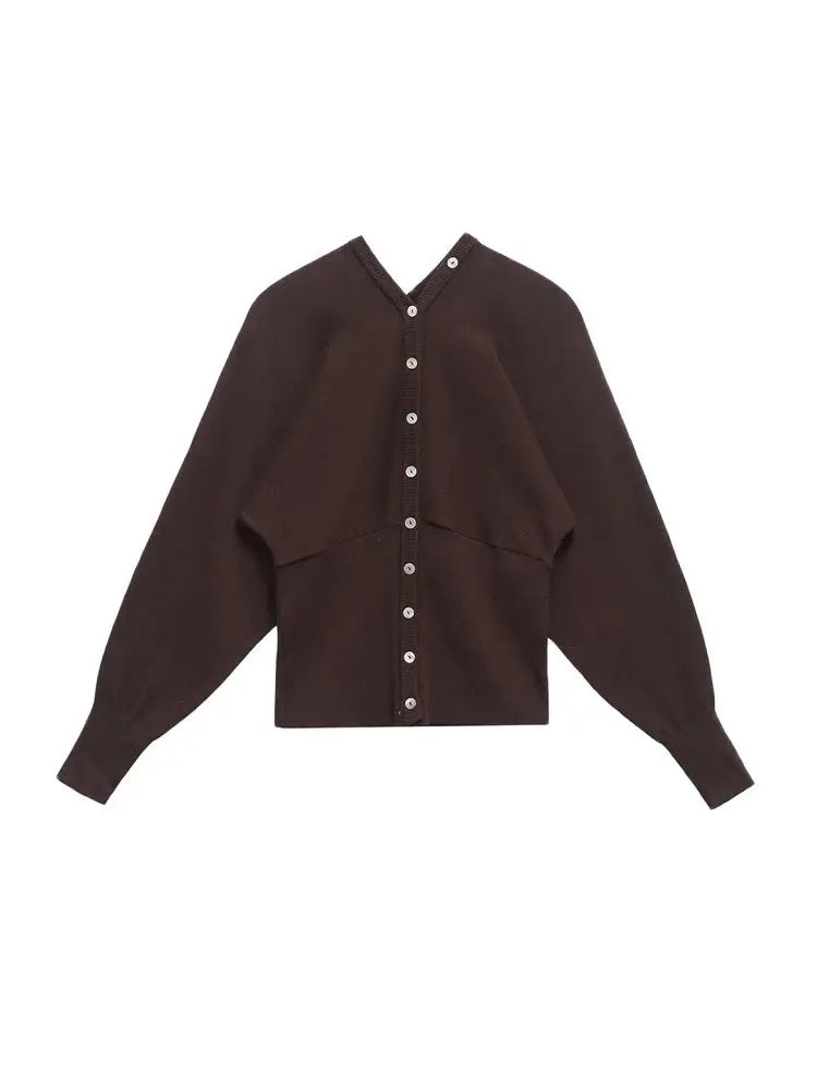 Strakke Gebreide V-Hals Cardigan – Minimalistisch Design, Tijdloze Uitstraling