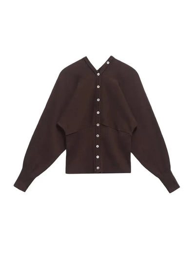 Strakke Gebreide V-Hals Cardigan – Minimalistisch Design, Tijdloze Uitstraling