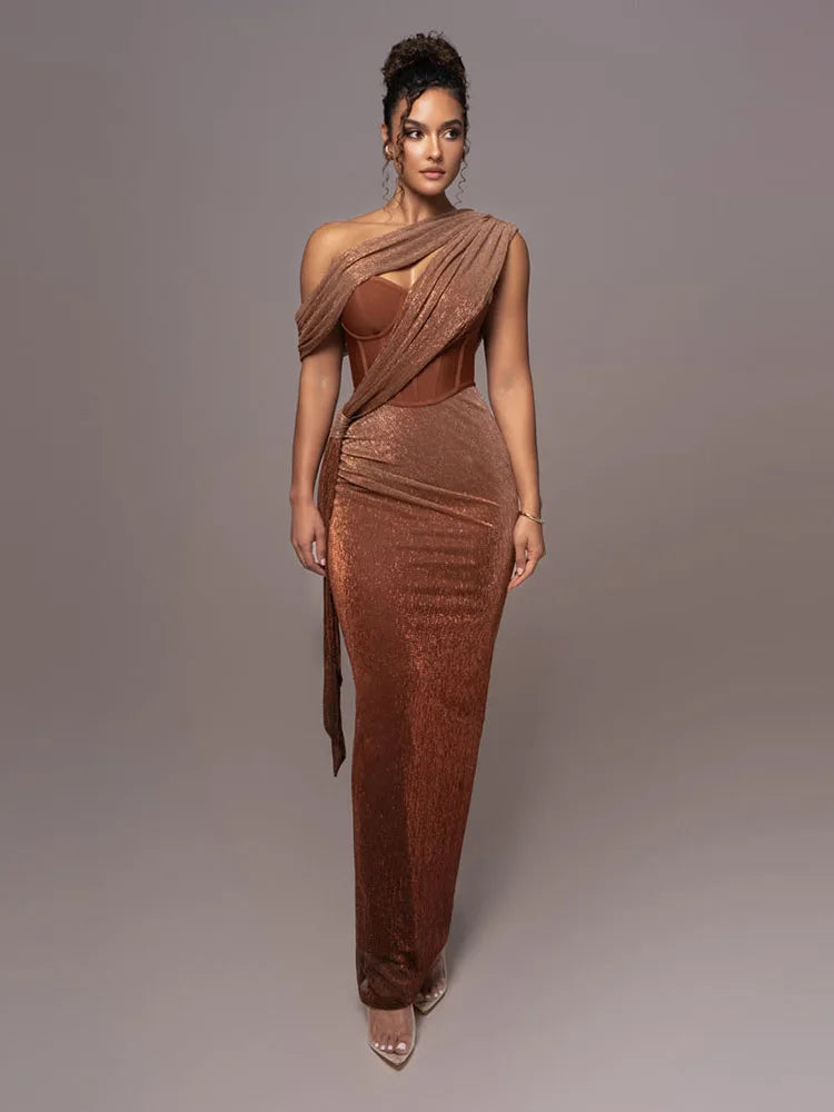 Glitter Avondjurk met Corset