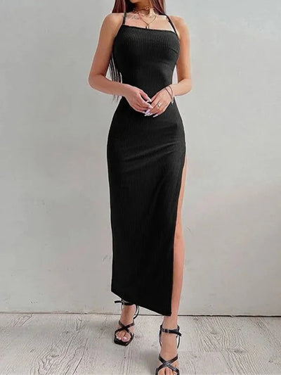 Moderne Glamourjurk – Mouwloos, Getailleerd & Elegant