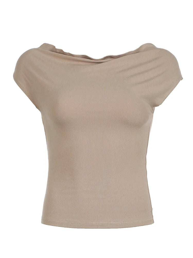 Stijlvolle Off-Shoulder met Kapmouw – Elegantie met een Moderne Twist