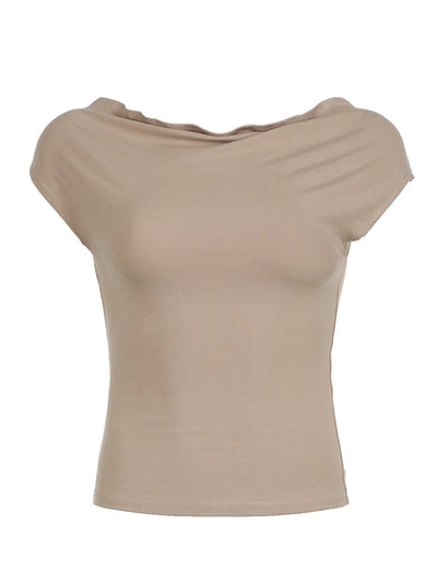 Stijlvolle Off-Shoulder met Kapmouw – Elegantie met een Moderne Twist