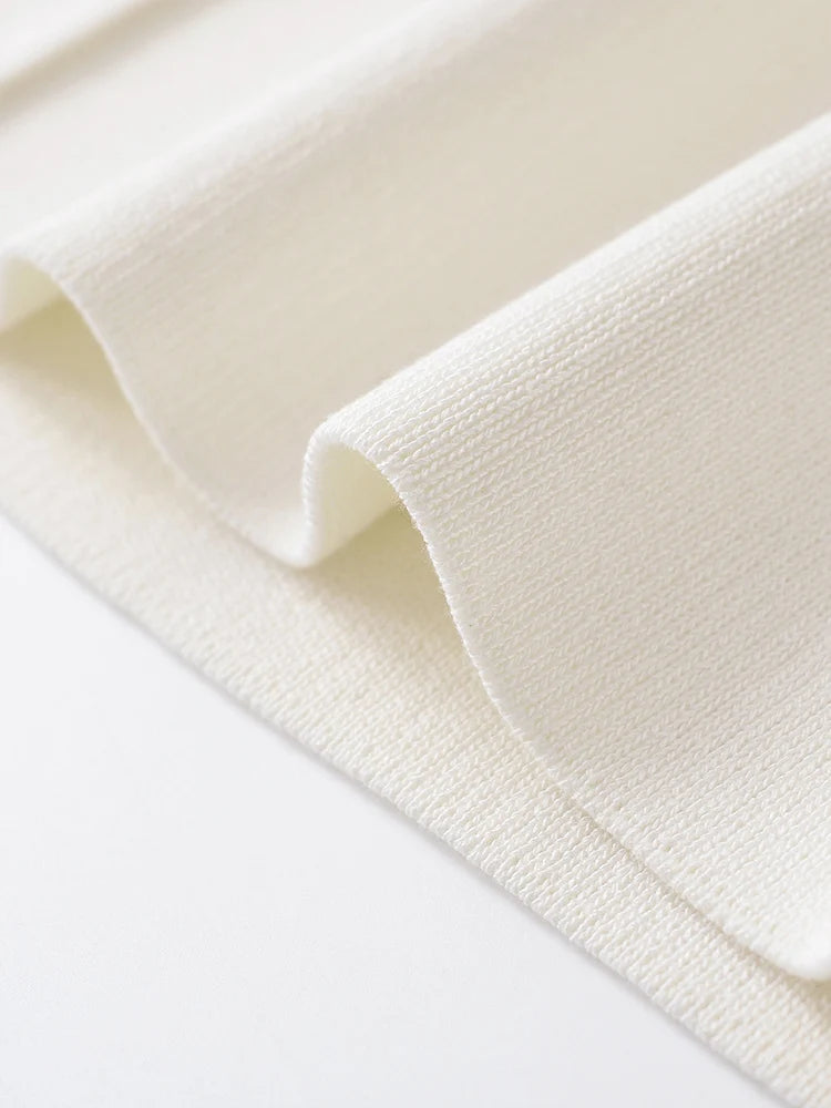 Alledaagse Elegant – Effen Gebreid Shirt met Trendy V-Hals