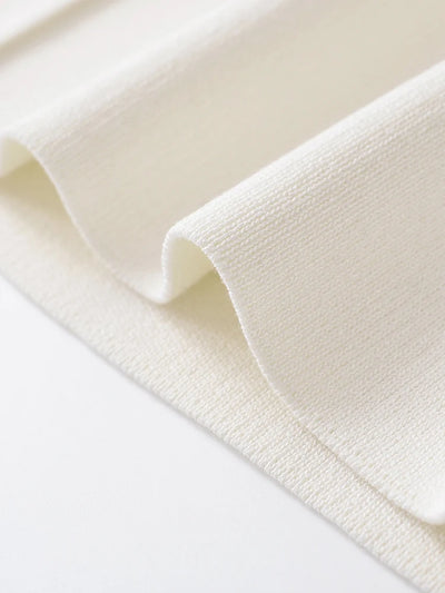 Alledaagse Elegant – Effen Gebreid Shirt met Trendy V-Hals