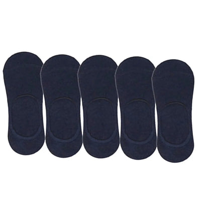 Onzichtbare sportsokken 5 paar kleur navyblauw