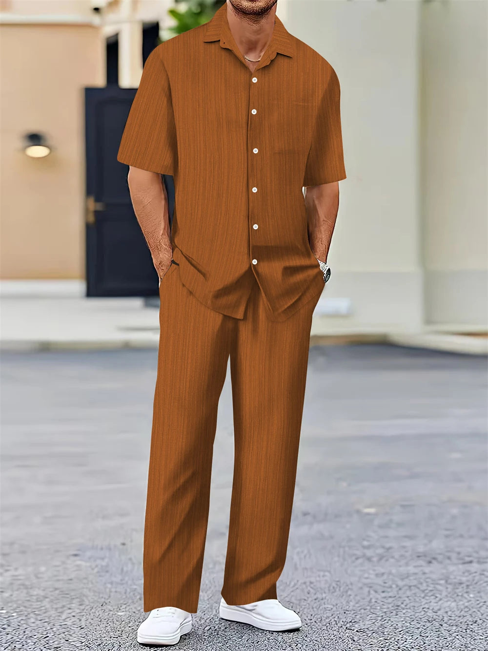 Stedelijke Klassieker – Overhemd & Broek in Tijdloze Stijl
