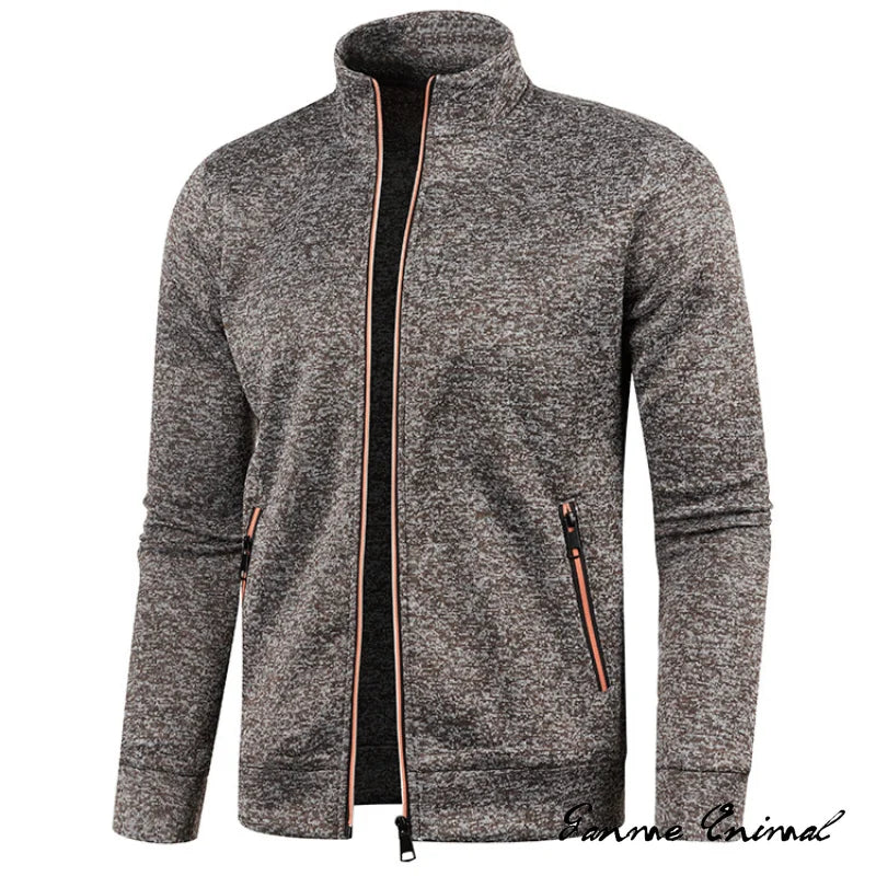 Heren Sweatshirt met Rits koffie
