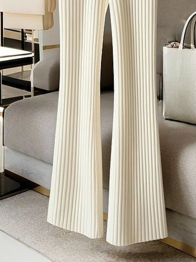 Slim Fit Uitlopende Broek – Chique Streetwear