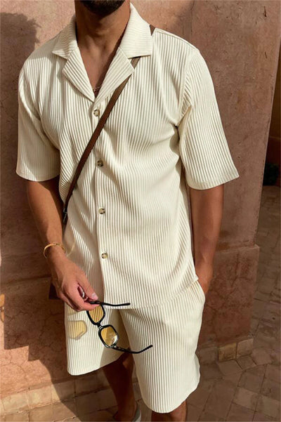 Heren Corduroy Zomerset – Shirt & Korte Broek