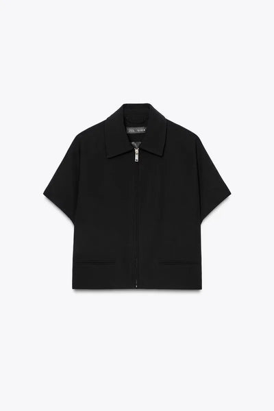 Chique Kort Jasje – Ritsdetail & Trendy Pasvorm
