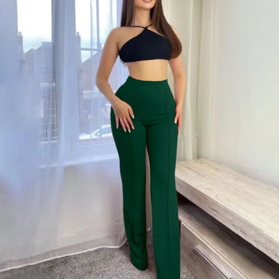 Elegante Flared Broek – Slim Fit & Hoge Taille