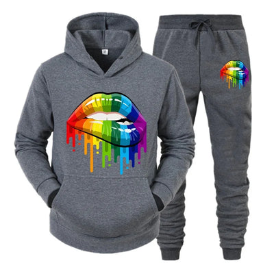 2-Delige Jogger Set donkergrijs