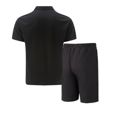 Heren Zomer Set – Korte Mouwen Pak met Rits & Shorts