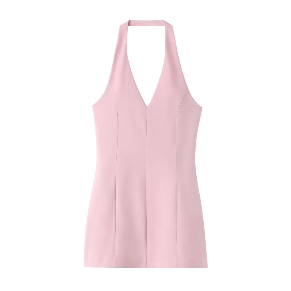 Moderne Muze Halterjurk – Elegante Zomer-Midi