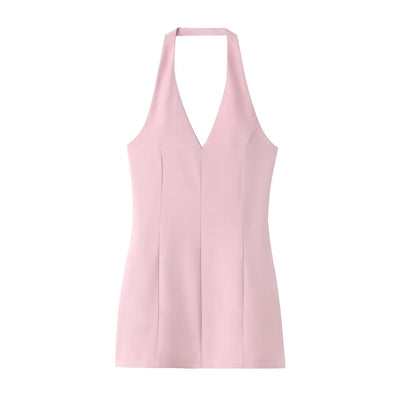 Moderne Muze Halterjurk – Elegante Zomer-Midi