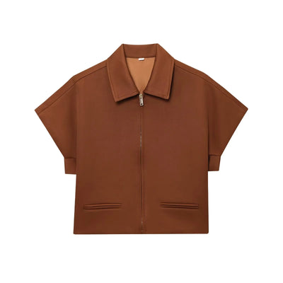 Chique Kort Jasje – Ritsdetail & Trendy Pasvorm